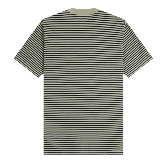 Fred Perry Fine Stripe Heavyweight T-Shirt in Seagrass