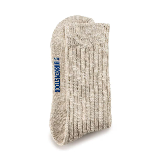 Birkenstock Cotton Slub Socks in Beige/White