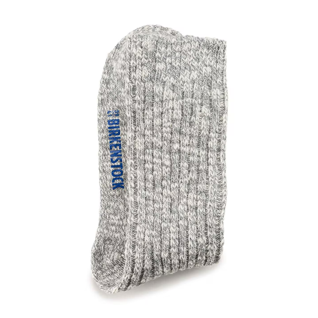 Birkenstock Cotton Slub Socks in Grey/White