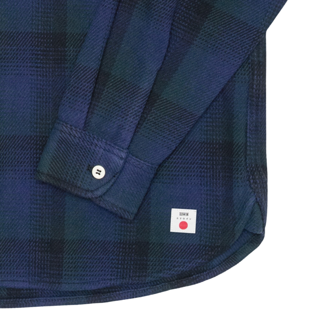 Edwin Check Plaid Work Shirt in Green