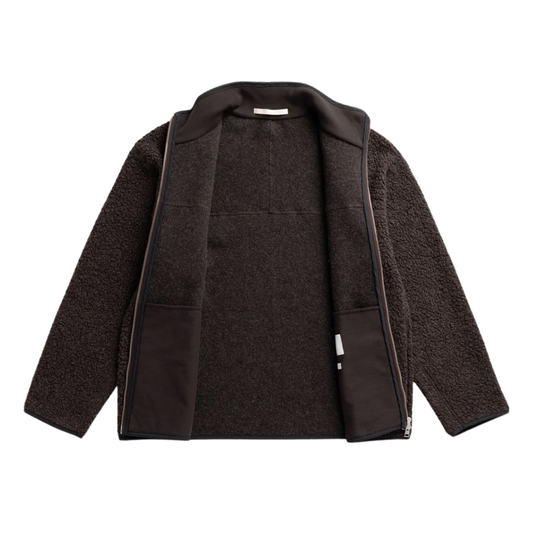 Norse Projects Bjerget Sherpa Fleece in Delicioso Brown