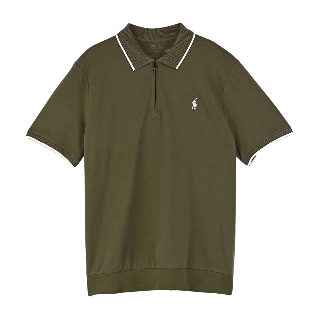 Ralph Lauren Zip Polo in Cruise Olive