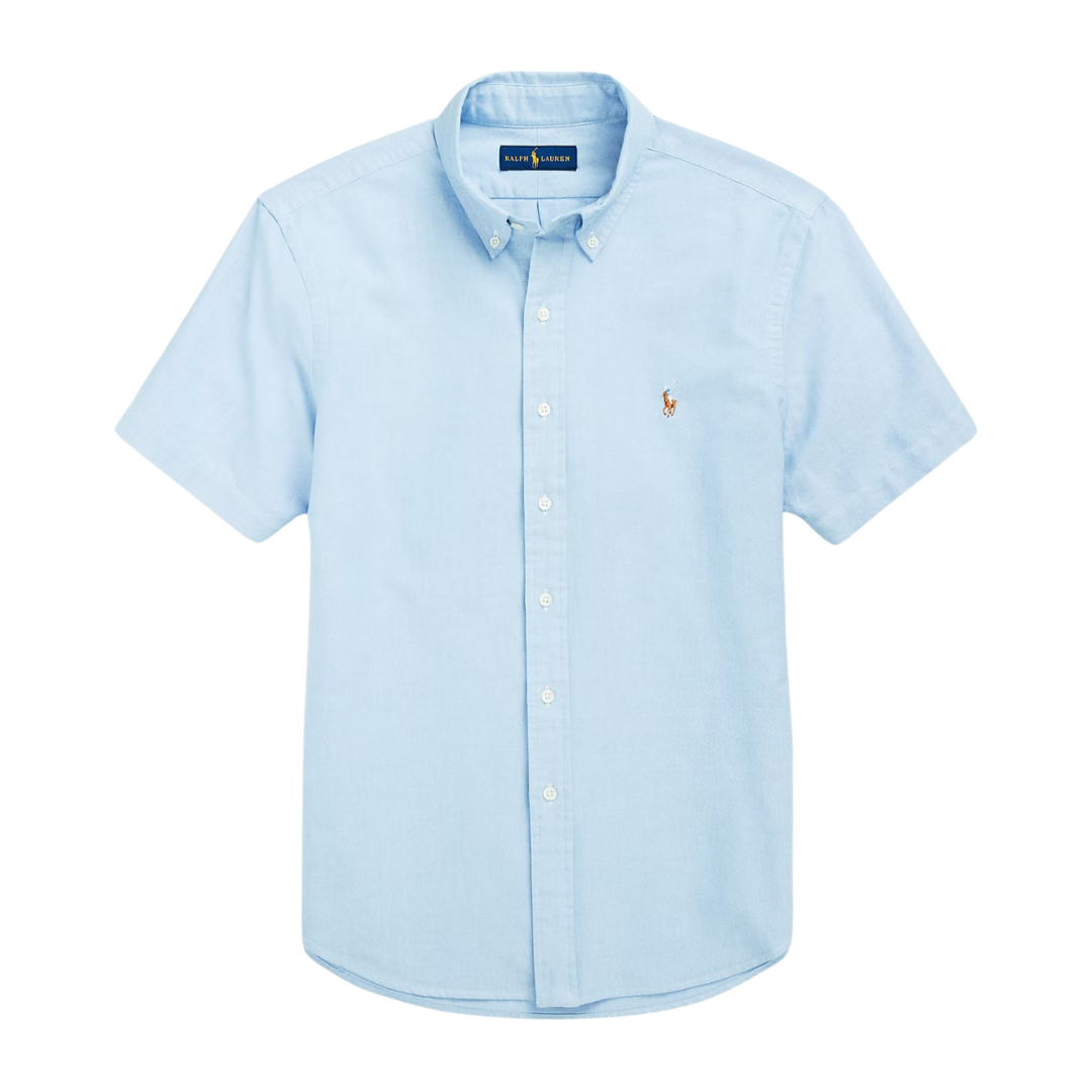 Ralph Lauren Short Sleeve Oxford Shirt in Blue