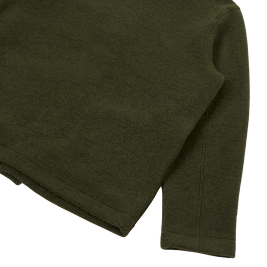 Universal Works Wool Fleece Field Jacket in Olive