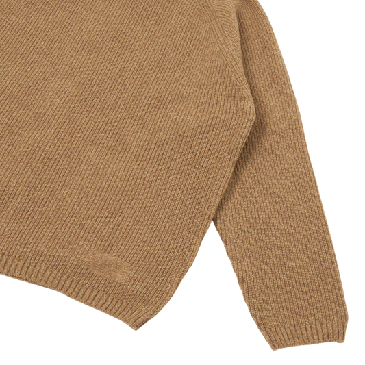 Universal Works Zip Up Cardigan in Tawny Brown