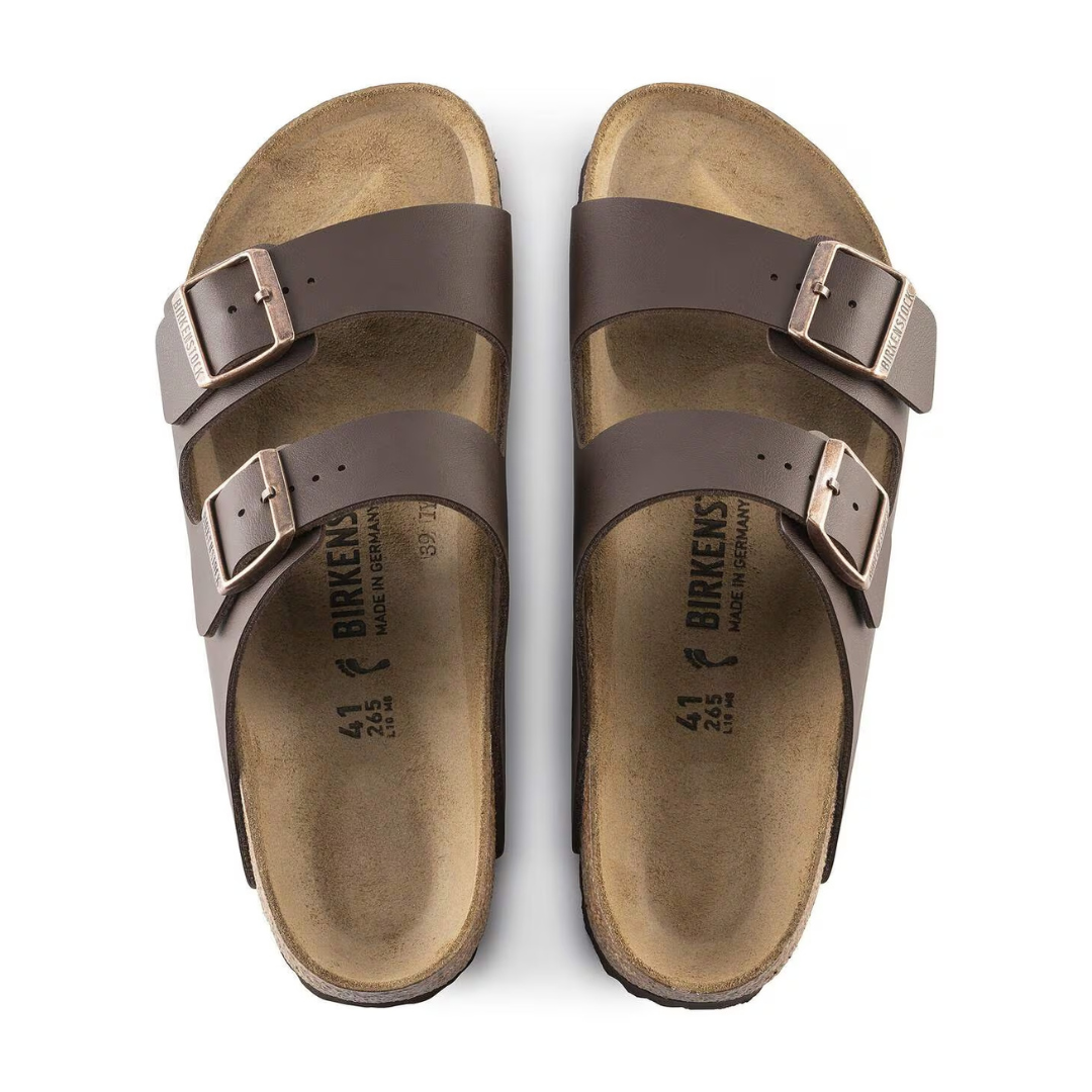 Birkenstock Arizona Birko-Flor Sandal in Dark Brown