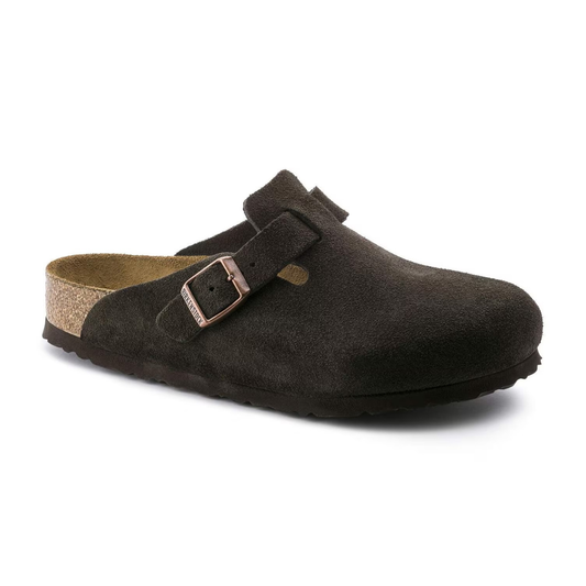 Birkenstock Boston Suede Leather in Mocca