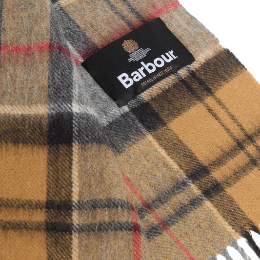 Barbour Wool Cashmere Tartan Scarf Birchwood in Dress Tartan