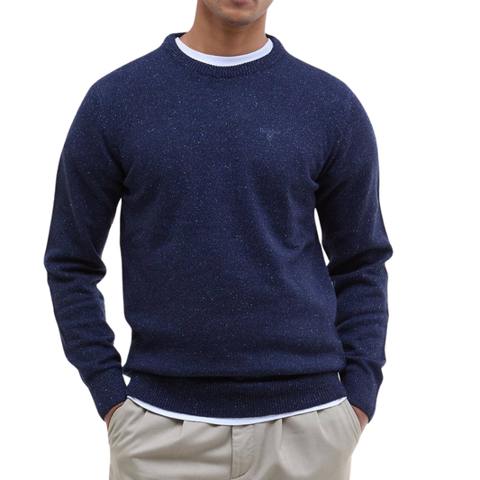 Barbour Essential Tisbury Crew Jumper in Navy