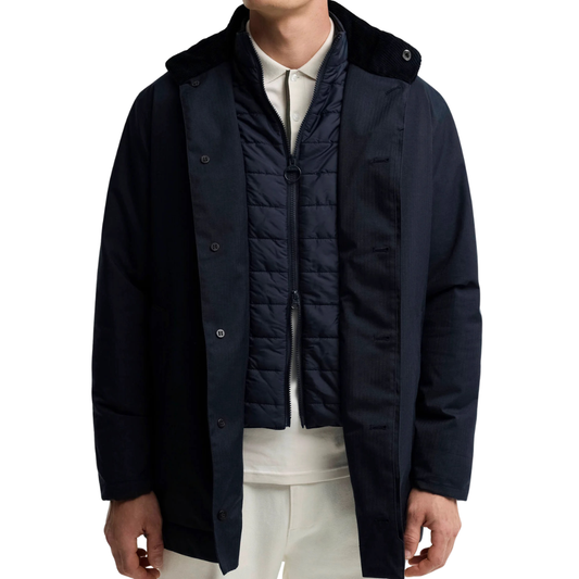 Barbour Northdale Waterproof Mac Jacket in Dark Navy