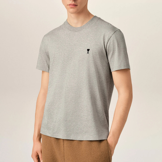 AMI Paris Contrast ADC T-Shirt in Grey