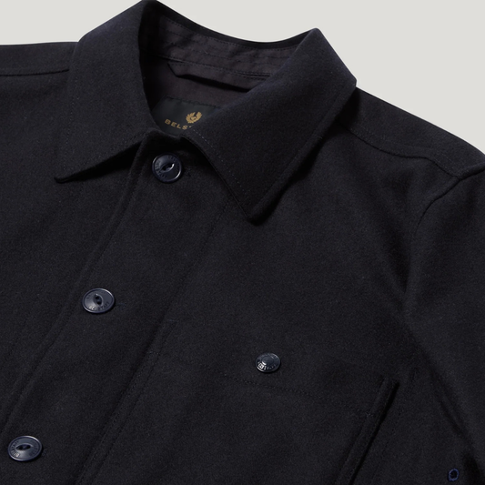 Belstaff Trail Wool Overshirt in Dark Ink