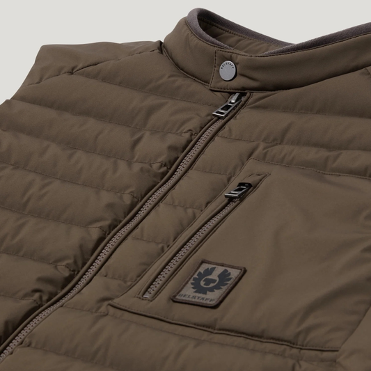 Belstaff Chassis Gilet in Army Olive