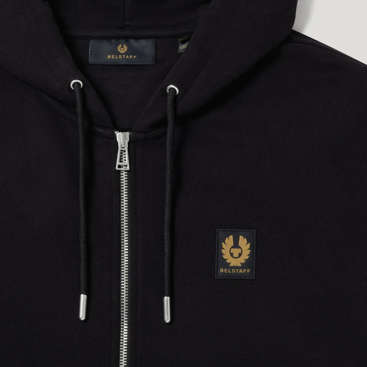 Sudadera con capucha Belstaff con cremallera completa en negro