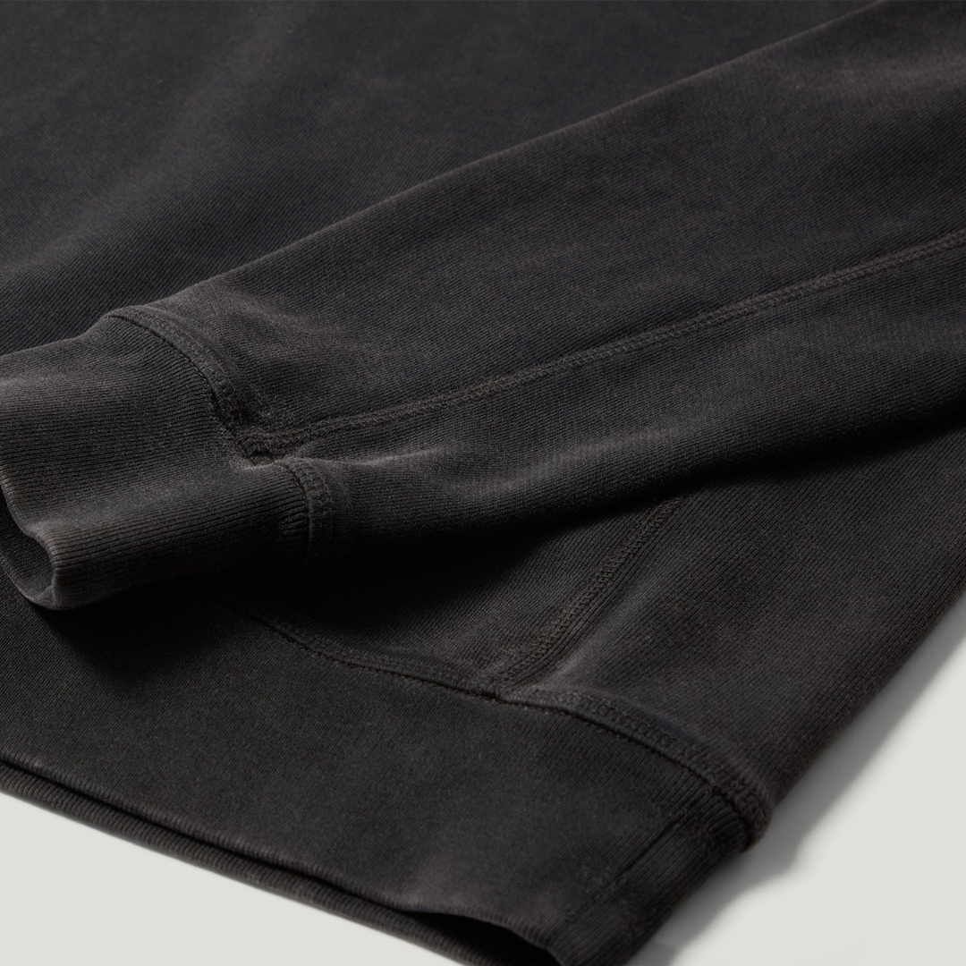 Belstaff Valley Garment Dye Sweatshirt in Washed Black
