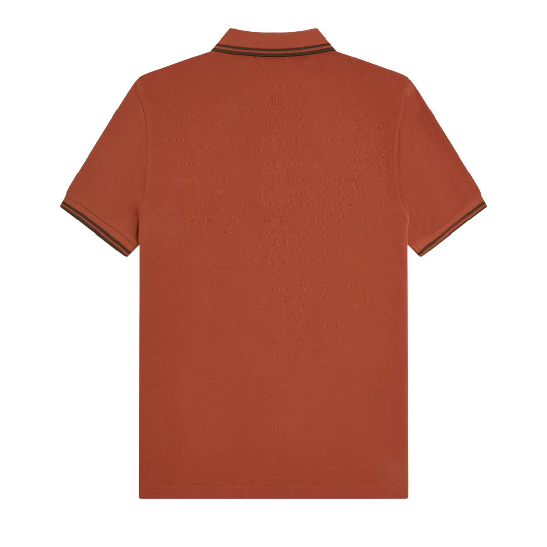 Fred Perry Twin Tipped Polo in Brandy