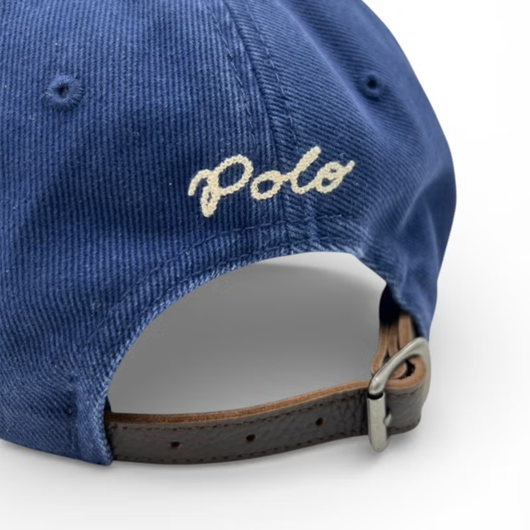Ralph Lauren Ralph Woven Logo Cap in Newport Navy