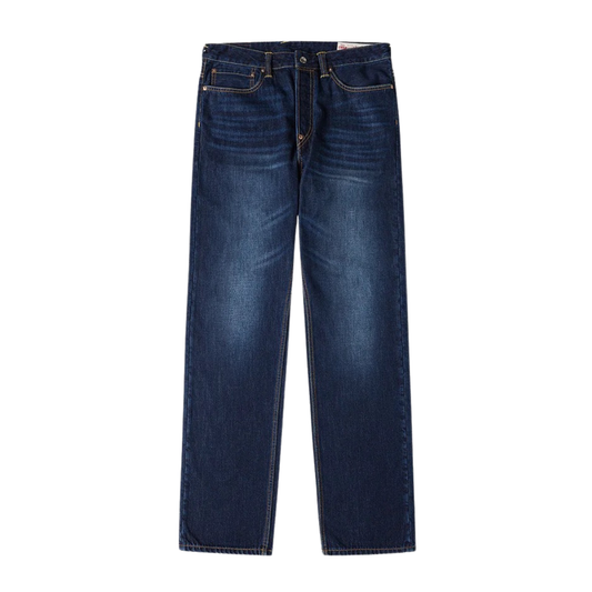 Evisu Ecru Seagull Regular Fit Jeans in Raw Indigo