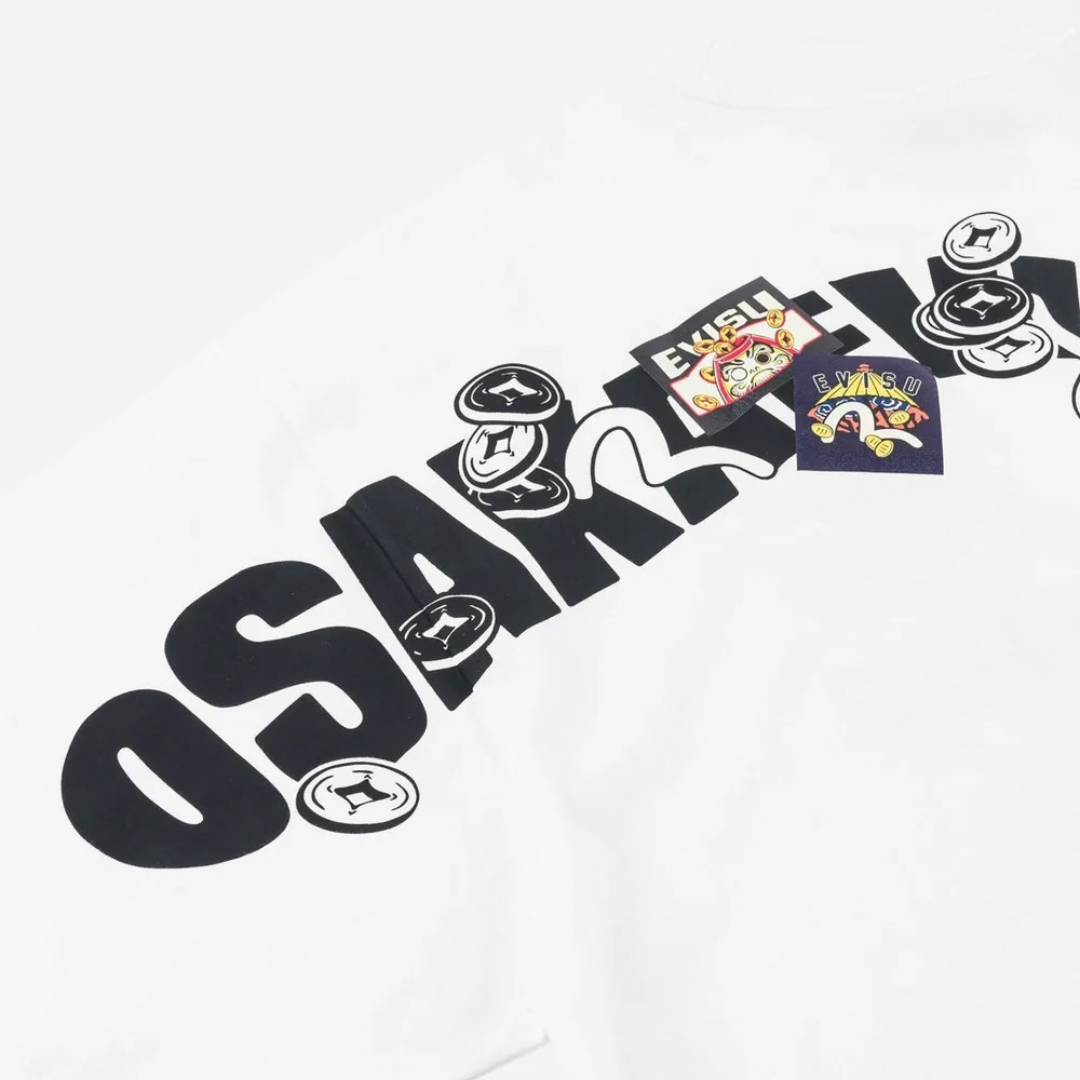 Evisu Multi Badge Daicock T-Shirt in Off White