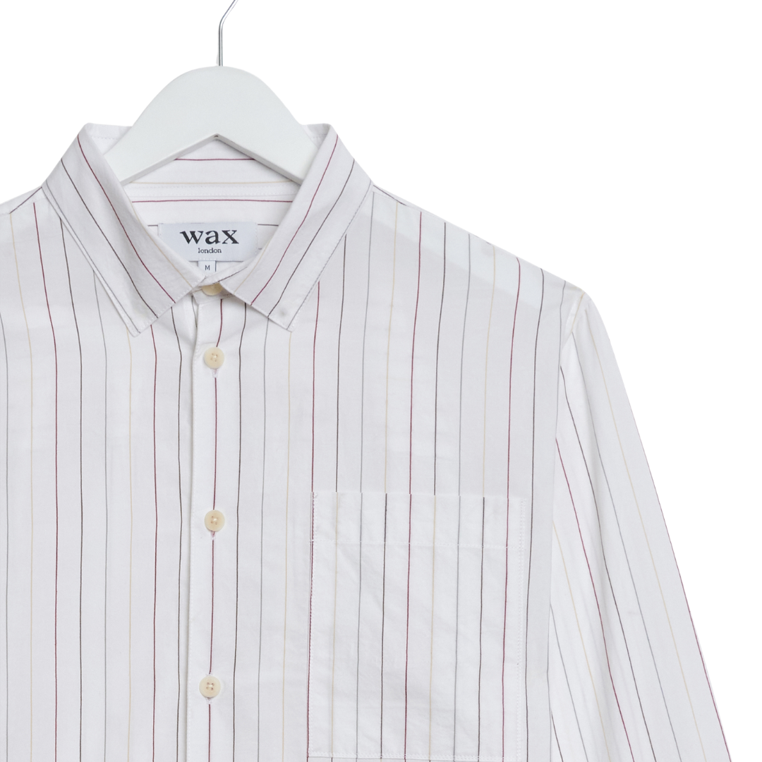 Wax London Halcomb Shirt in Ecru-Multi