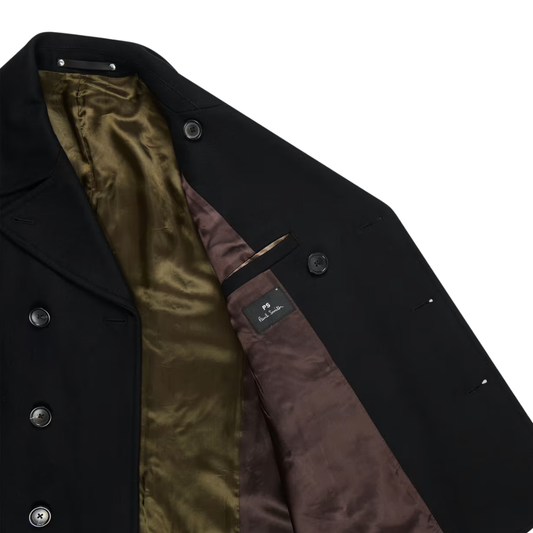 Paul Smith Wool Pea Coat in Black