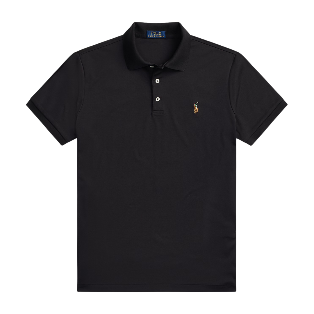Ralph Lauren Custom Slim Fit Polo in Black
