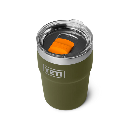 YETI Rambler 16oz Stackable Cup in Olive/King Crab