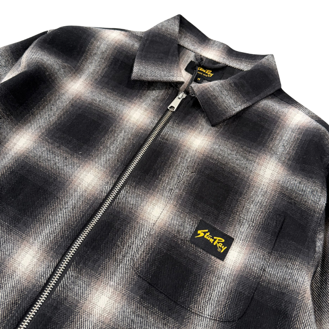 Stan Ray Zip Up Shirt in Black