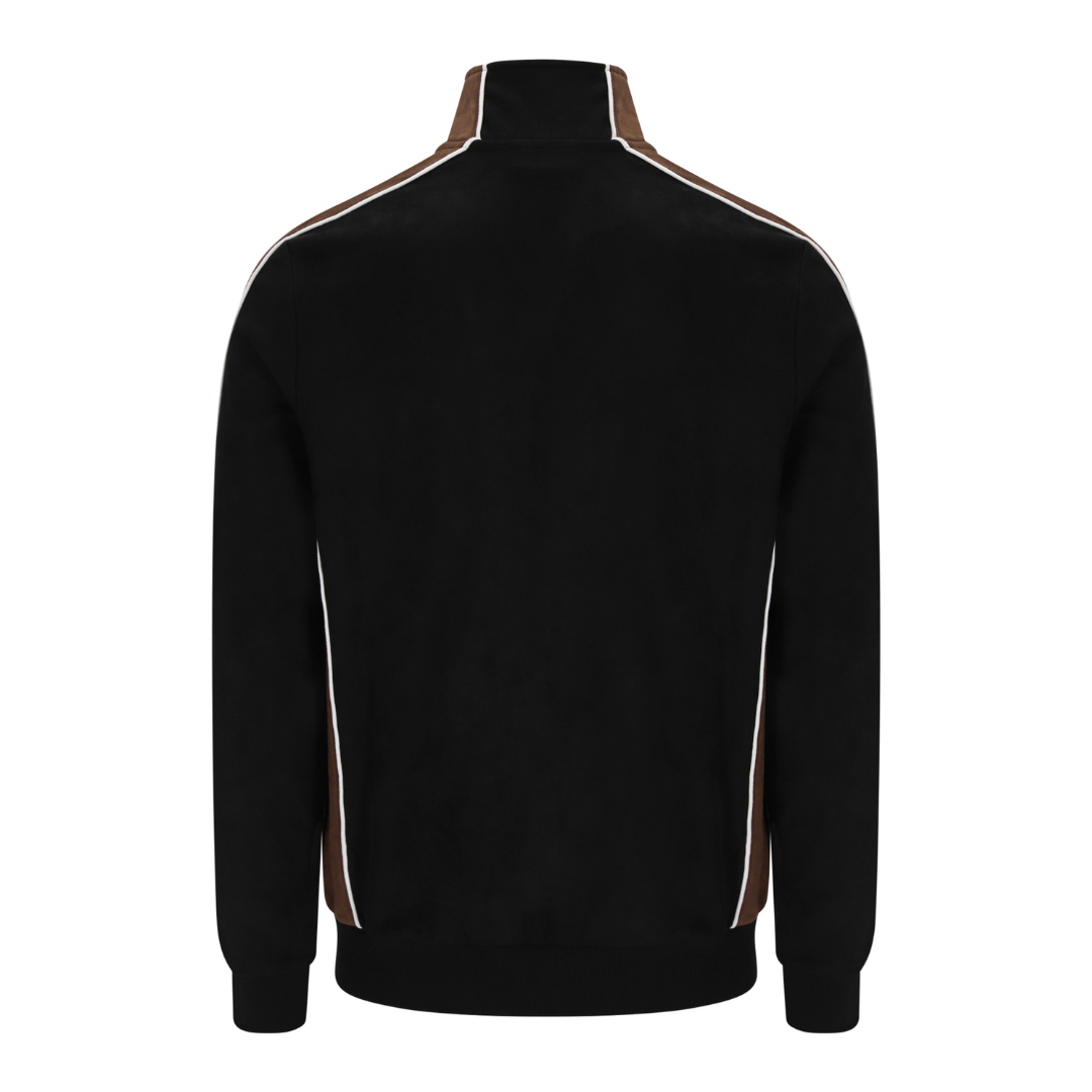 Sergio Tacchini Contrasto Track Top in Black