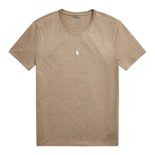 Ralph Lauren Centred Logo Tee in Taupe