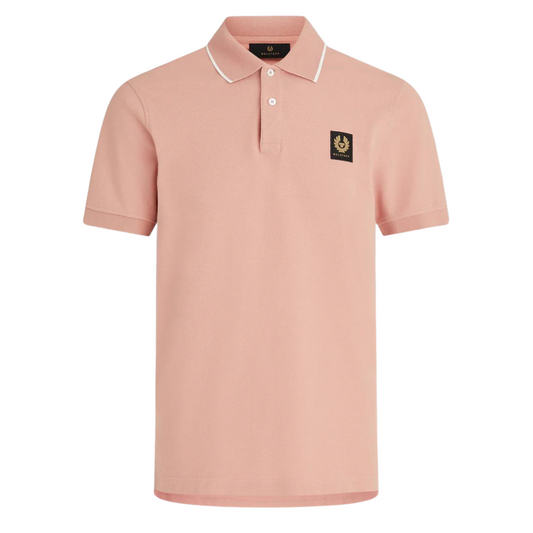 Belstaff Tipped Polo in Rust Pink