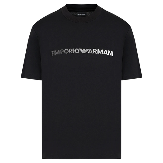 Emporio Armani Bar Logo Tee in Black