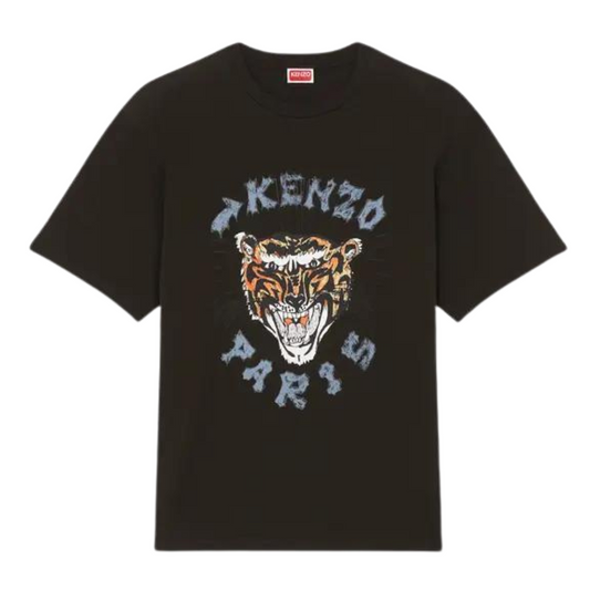 Kenzo Drawn Varsity Tee in Black