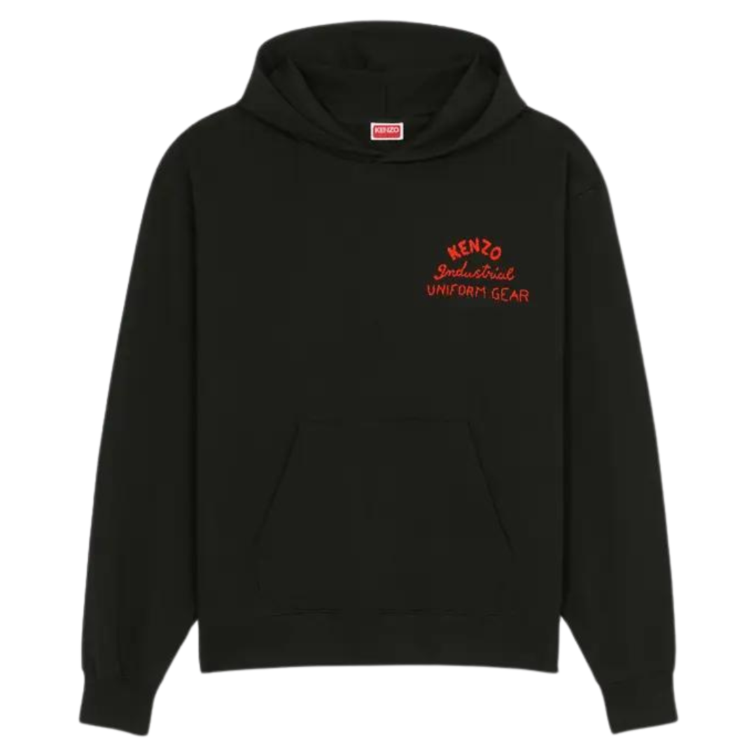 Kenzo Drawn Varsity Hoodie in Black