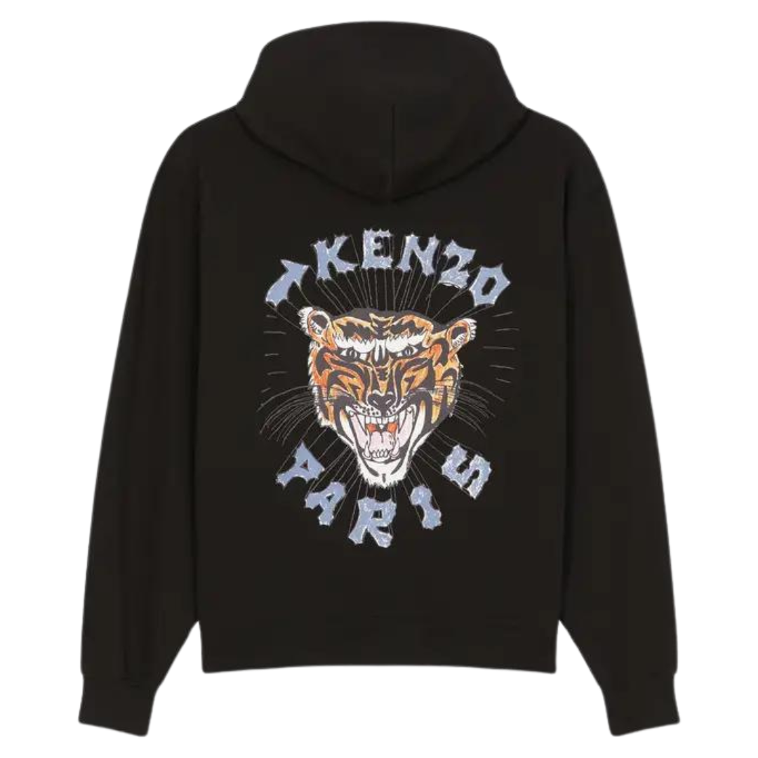 Kenzo Drawn Varsity Hoodie in Black