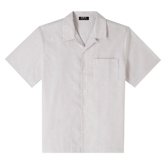 A.P.C Lloyd Logo Shirt in Beige