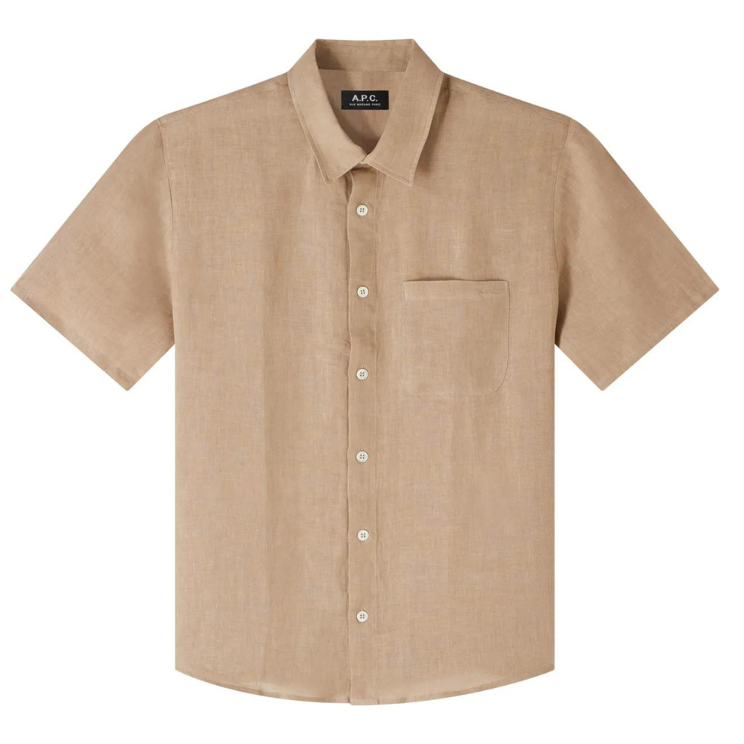 A.P.C Bellini Logo Shirt in Beige