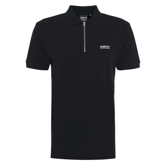 Barbour Texture Polo Black