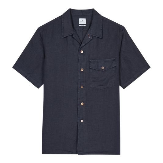 Paul Smith Linen Casual Shirt in Navy