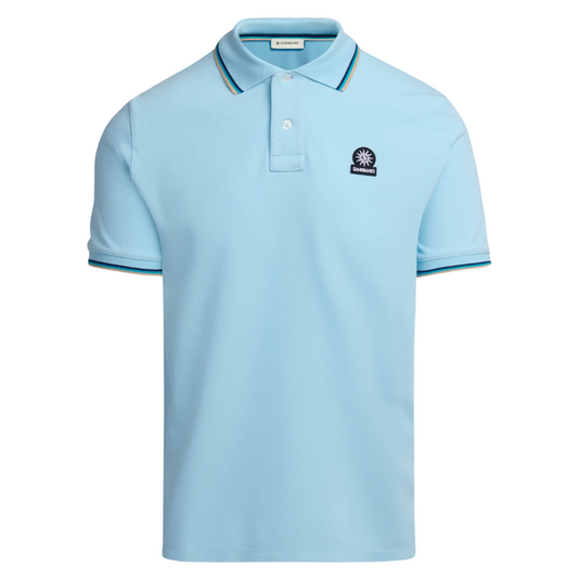 Sandbanks Tipped Polo in Blue