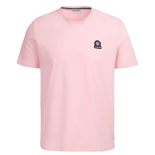 Sandbanks Badge Logo Tee in Rose