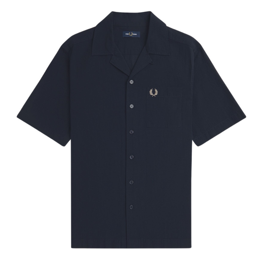 Fred Perry Revere Collar Shirt in Navy