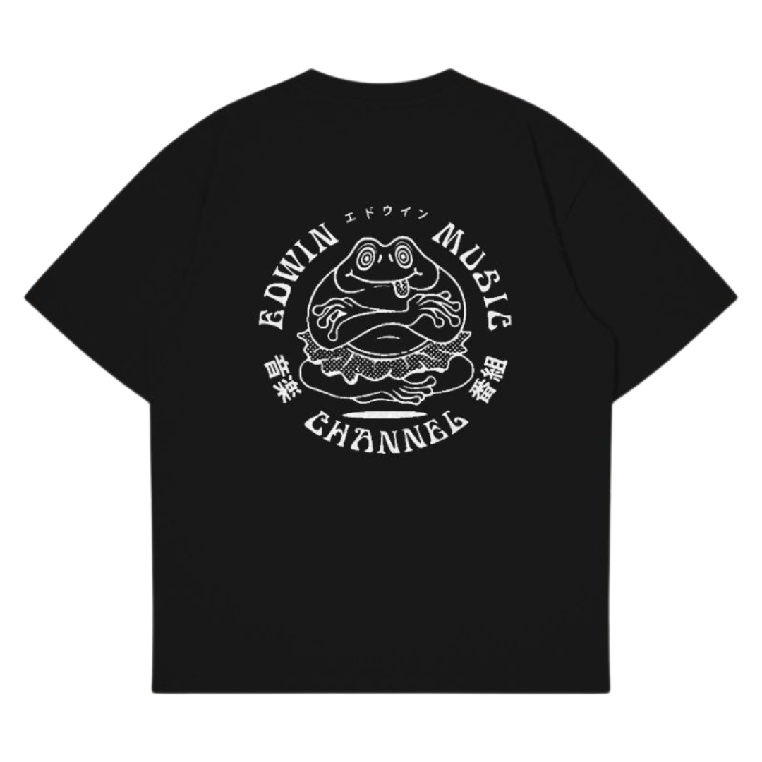 Edwin Music Channel Tee in Black