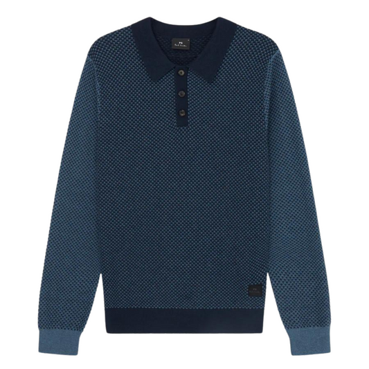 Paul Smith Knitted Polo in Navy