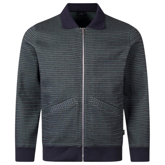 Paul Smith Zip Cardigan in Navy