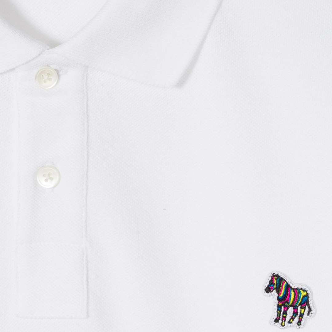 Paul Smith Zebra Polo in White