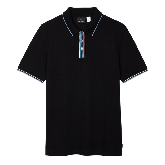 Paul Smith Striped Polo in Black