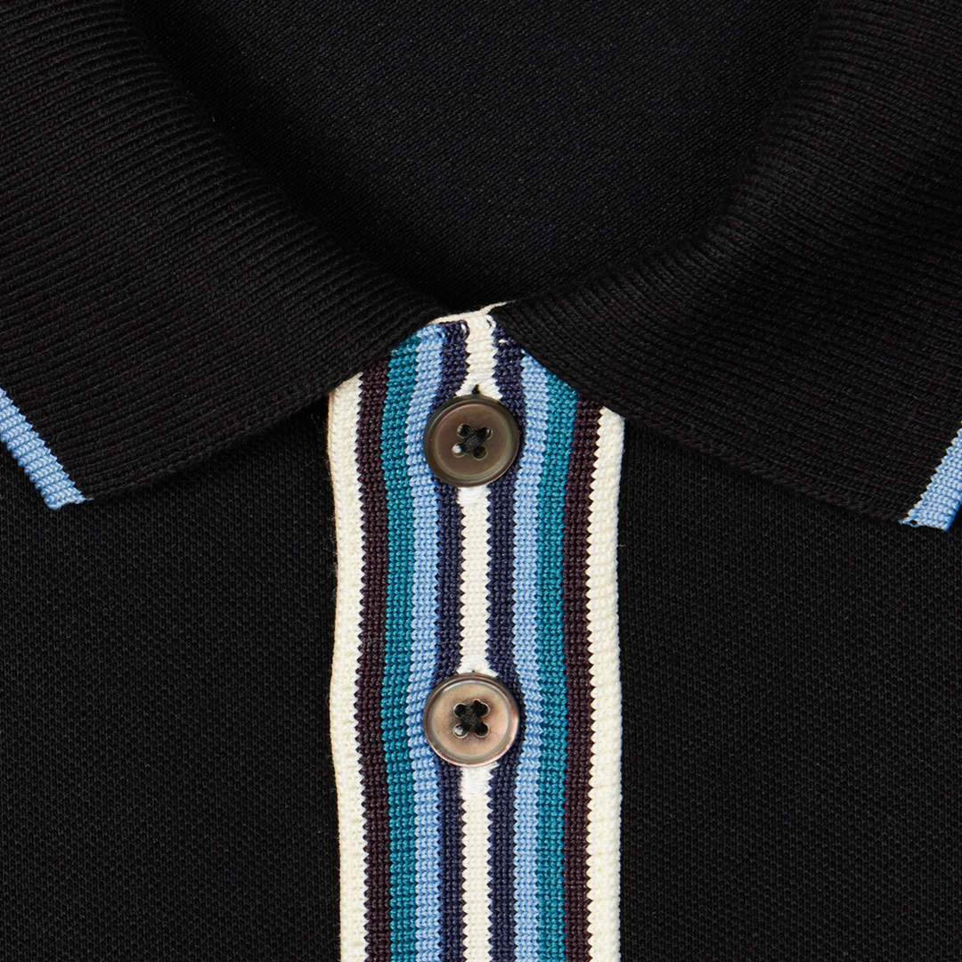 Paul Smith Striped Polo in Black