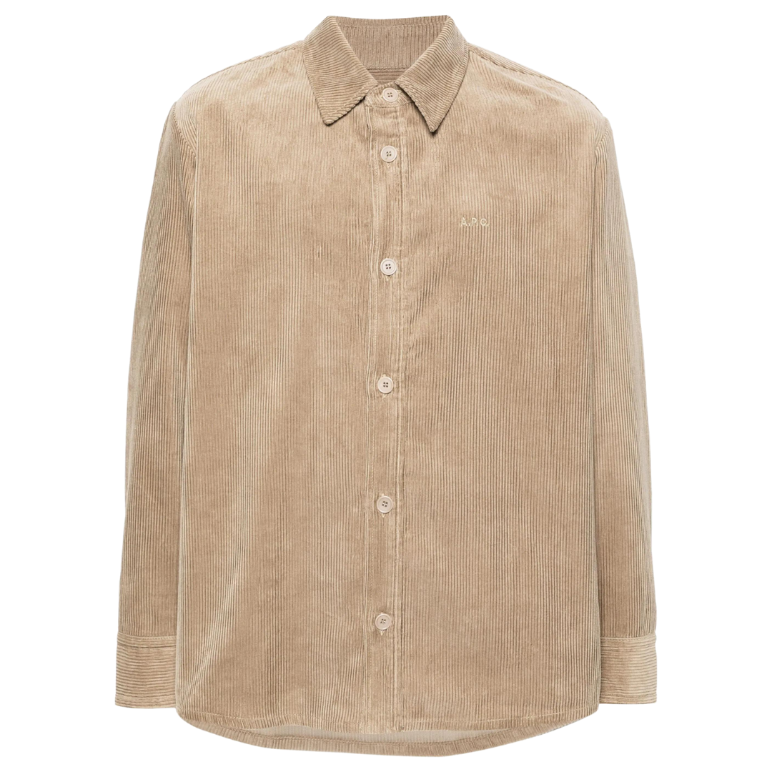 A.P.C Bobby Overshirt in Beige