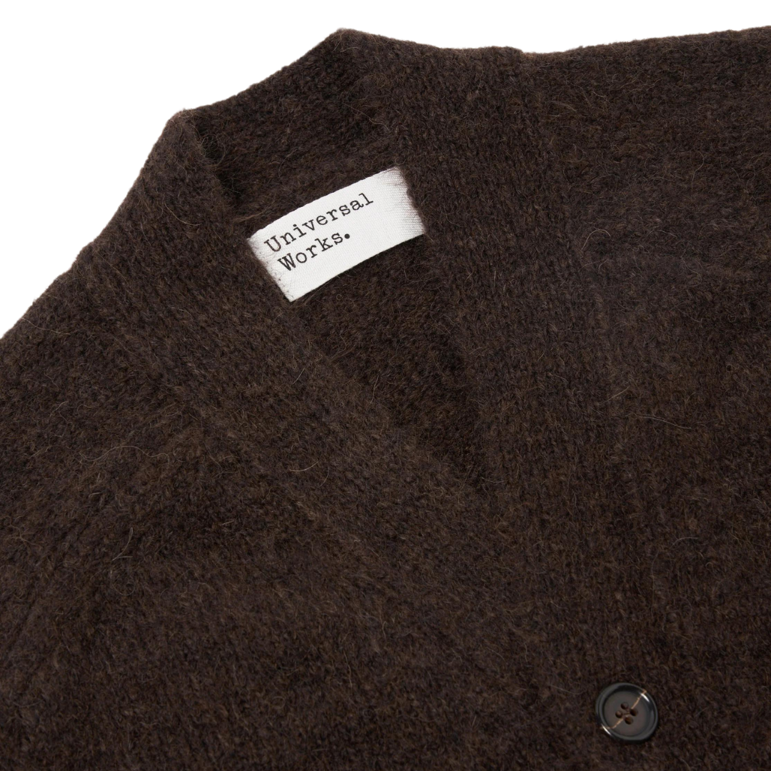 Universal Works David Cardigan in Brown